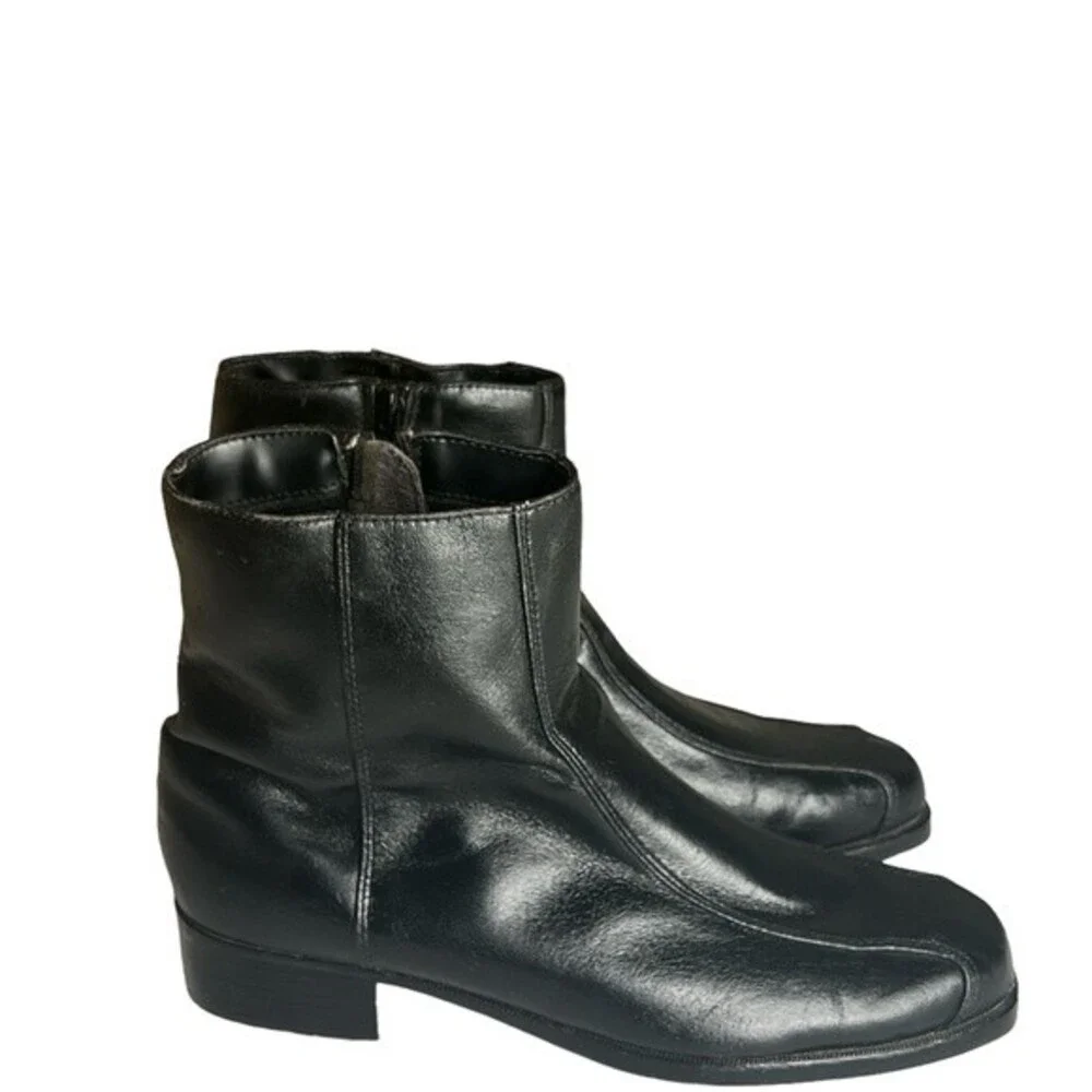 BAYTOWN QUALITY SHOES , BOOTS FOR MEN ZIPPER SIDE COLOR BLACK SIZD 11 WIDE